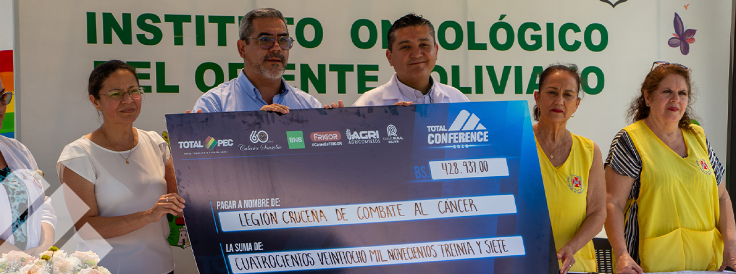TOTAL CONFERENCE 2026 entrega al Oncológico del Oriente más de Bs 400 mil recaudados en su remate solidario